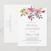 Eenvoudig bruidsdoucheuitnodiging briefkaart (Voorkant / Achterkant)