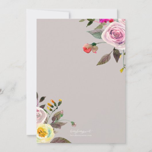 Eenvoudig  bruidsdoucheuitnodiging kaart (Achterkant)