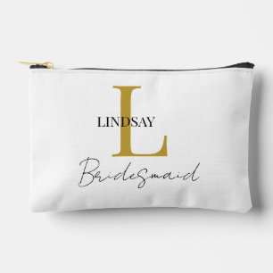 Eenvoudig bruidsmeisje cadeau monogram, naam etui
