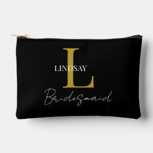Eenvoudig bruidsmeisje cadeau monogram, naam etui