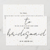 Eenvoudig bruidsmeisje op mijn trouwdag naam toevo (Voorkant / Achterkant)