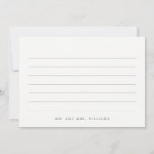 Eenvoudig  bruiloft bedankkaart (Achterkant)