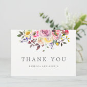 Eenvoudig bruiloft bedankkaart (Staand voorkant)