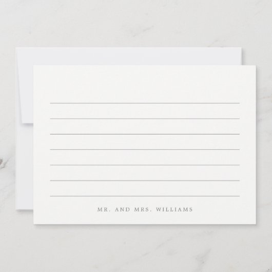 Eenvoudig bruiloft bedankkaart (Achterkant)