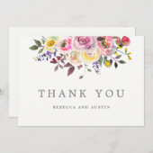 Eenvoudig bruiloft bedankkaart (Voorkant / Achterkant)