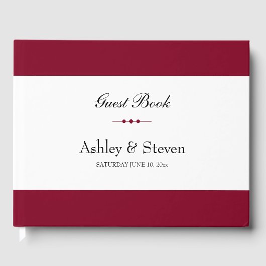 Eenvoudig bruiloft gastenboek (Voorkant)