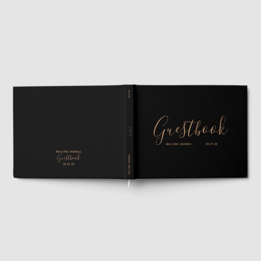 Eenvoudig bruiloft | Kleurminimumaantal elegant Gastenboek (Volledig)