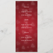 Eenvoudig bruiloft menu Tandem Bike Red (Achterkant)