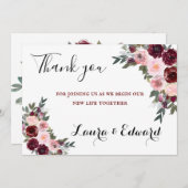 Eenvoudig bruiloft met deankyou-kaart bedankkaart (Voorkant / Achterkant)