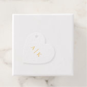 Eenvoudig Bruiloft Monogram Echte Gouden Folie Har Bedankjes Labels (Met doos)