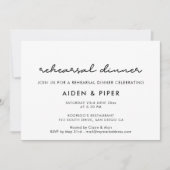 Eenvoudig bruiloft repetitie diner kaart (Voorkant)