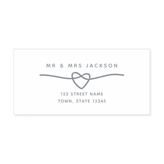 Eenvoudig bruiloft retour adres  zelfinktende stempel (Design)