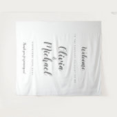 Eenvoudig bruiloft Welkomstvoorbeeld aangepaste ac Wandkleed (Voorkant (horizontaal))