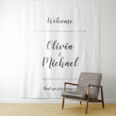 Eenvoudig bruiloft Welkomstvoorbeeld aangepaste ac Wandkleed (In situ)