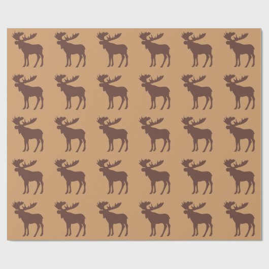 Eenvoudig bruin Amerikaanse elandensymbool Cadeaupapier (Vlak)