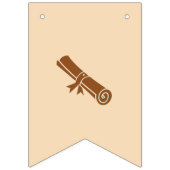 Eenvoudig bruin en beige Afstuderen Vlaggetjes (Tweede vlag)