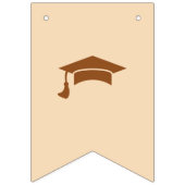 Eenvoudig bruin en beige Afstuderen Vlaggetjes (Eerste vlag)