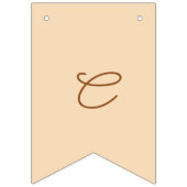 Eenvoudig bruin en beige Afstuderen Vlaggetjes (Derde vlag)