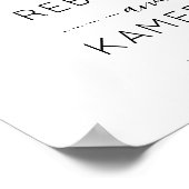 Eenvoudig bruin en zwart-wit - verwelkoming van he poster (Hoek)