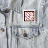 Eenvoudig bruin foto Lijst Vierkante Button 5,1 Cm (In situ)