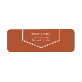 Eenvoudig bruin gepersonaliseerd retouradres etiket