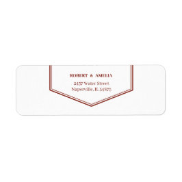 Eenvoudig bruin Gepersonaliseerd retouradres Etiket