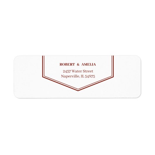 Eenvoudig bruin Gepersonaliseerd retouradres Etiket (Voorkant)