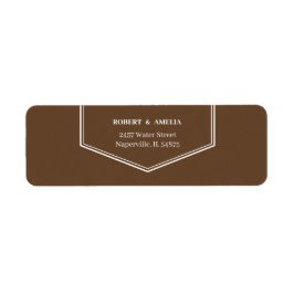 Eenvoudig bruin Gepersonaliseerd retouradres Etiket
