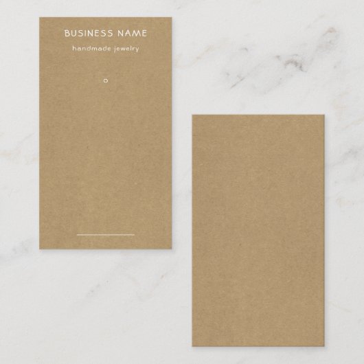 Eenvoudig bruin Kraft-papier — Label voor aantrekk (Voorkant / Achterkant)