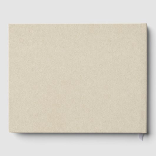 Eenvoudig bruin Kraft Rustic Country Wedding Minim Gastenboek (Achterkant)