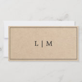 Eenvoudig Bruin Monogram Business Cadeaubon (Achterkant)