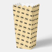 Eenvoudig bruin zwart Repeat Business Logo Pattern Bedankdoosjes (Achterkant)