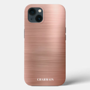 Eenvoudig Brush Metal Roos Gold Case-Mate iPhone Case