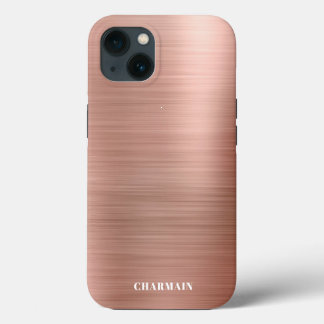 Eenvoudig Brush Metal Roos Gold Case-Mate iPhone Case