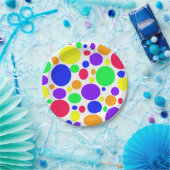 Eenvoudig bruuske SPOTS Papieren Bordje (Feest)