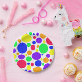 Eenvoudig bruuske SPOTS Papieren Bordje (Feest)