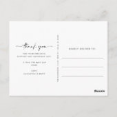 Eenvoudig budget bruiloft foto dank u Briefkaarten (Achterkant)