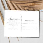 Eenvoudig budget bruiloft foto dank u Briefkaarten