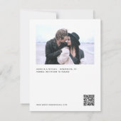 Eenvoudig budget bruiloft Opslaan Datum fotokaart Save The Date (Achterkant)