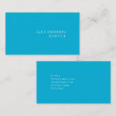 Eenvoudig Budget Een Effen Kleur Modern Lichtblauw Visitekaartje (Voorkant / Achterkant)