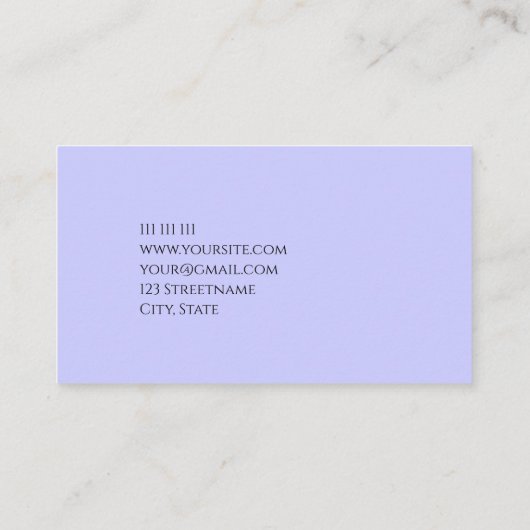 Eenvoudig budget Een effen kleur Moderne alikruik Visitekaartje (Achterkant)