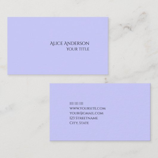 Eenvoudig budget Een effen kleur Moderne alikruik Visitekaartje (Voorkant / Achterkant)