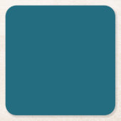 Eenvoudig Budget Effen Kleur Blauwgroen Kartonnen Onderzetters (Voorkant)