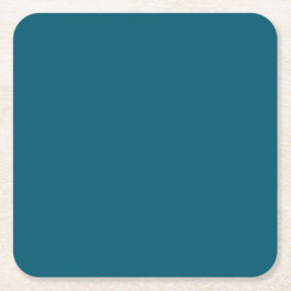 Eenvoudig Budget Effen Kleur Blauwgroen Kartonnen Onderzetters