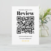 Eenvoudig budget Laat een Review QR-code achter So Aankondiging (Staand voorkant)