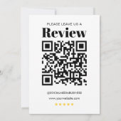 Eenvoudig budget Laat een Review QR-code achter So Aankondiging (Achterkant)