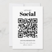 Eenvoudig budget laat krijgen sociale QR-code soci Aankondiging (Voorkant)