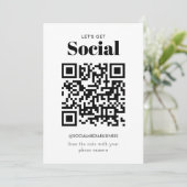 Eenvoudig budget laat krijgen sociale QR-code soci Aankondiging (Staand voorkant)