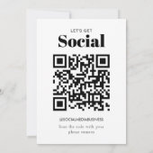 Eenvoudig budget laat krijgen sociale QR-code soci Aankondiging (Achterkant)
