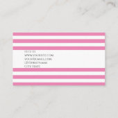 Eenvoudig Budget Roze Strepen Geometrisch Chique Visitekaartje (Achterkant)